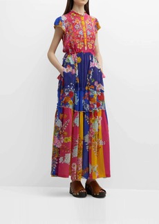 Johnny Was Printemps Dress With Slip In Multi