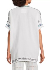 Johnny Was Radlie Embroidered Cotton Blouse