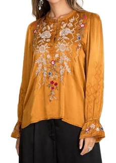 Johnny Was Roma Victorian Prairie Blouse In Topaz