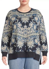 Johnny Was Roman Paisley Crewneck Sweatshirt