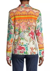 Johnny Was Rossey Floral Long-Sleeve Shirt