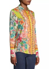 Johnny Was Rossey Floral Long-Sleeve Shirt