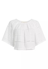 Johnny Was Santos Cotton Cropped Blouse