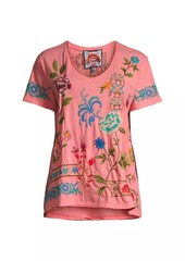 Johnny Was Sheri Everyday Embroidered Cotton T-Shirt