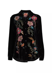 Johnny Was Sidonia Velvet Floral Shirt