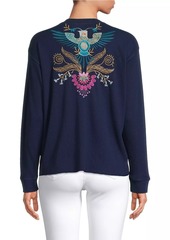 Johnny Was Sisa Embroidered Thermal Henley Top