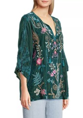 Johnny Was Sisa Velvet Kaftan Blouse