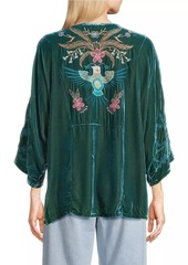 Johnny Was Sisa Velvet Kaftan Blouse