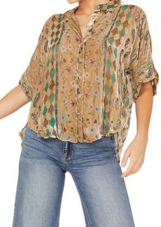 Johnny Was Sugar Burnout Lynn Shirt In Brown Multi