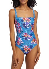 Johnny Was Summer Days Ruched One-Piece Swimsuit