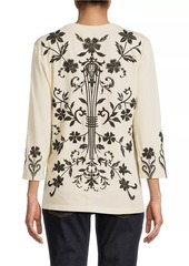 Johnny Was Talithia Embroidered Cotton Top