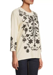 Johnny Was Talithia Embroidered Cotton Top