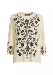 Johnny Was Talithia Embroidered Cotton Top