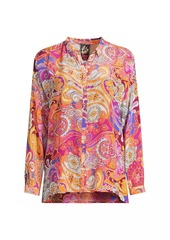 Johnny Was The Audrey Paisley Silk Oversized Blouse