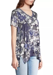 Johnny Was The Janie Favorite Floral Geometric Draped Tunic