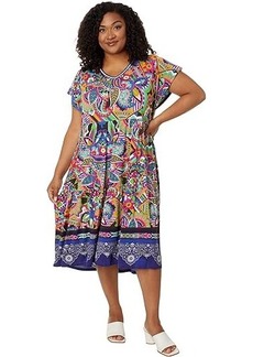 Johnny Was The Janie Favorite Tiered Tea Length Dress-Demarne
