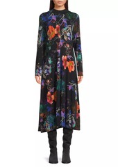 Johnny Was The Janie Floral Mockneck Midi-Dress