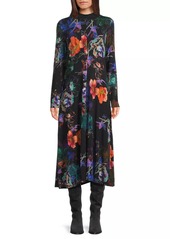 Johnny Was The Janie Floral Mockneck Midi-Dress