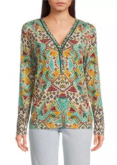 Johnny Was The Janie Printed Long-Sleeve Top