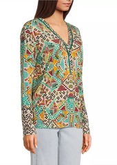 Johnny Was The Janie Printed Long-Sleeve Top