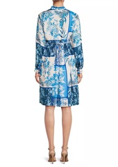 Johnny Was Thula Floral Silk Midi-Dress