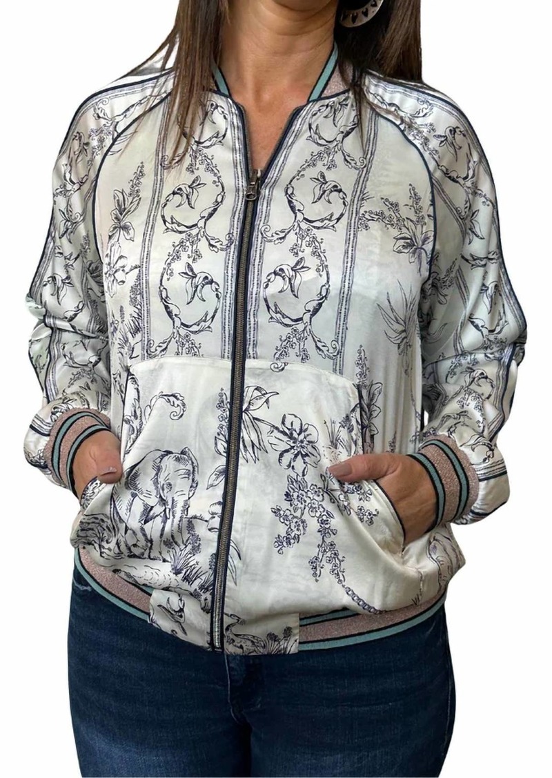 Johnny Was Tranquil Print Reversible Bomber Jacket In Multi