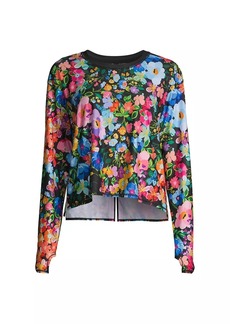 Johnny Was Wild Bloom Floral Long-Sleeve T-Shirt