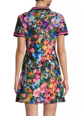 Johnny Was Wild Bloom Floral Polo-Style Minidress