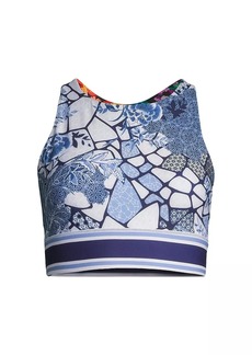 Johnny Was Wild Bloom Floral Reversible Sports Bra