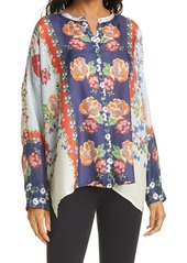 Johnny Was Kallipoe Floral Print Silk Blouse in Multi at Nordstrom