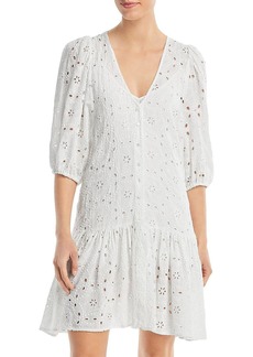 Johnny Was Womens Lace Button-down Tunic Dress