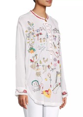 Johnny Was Zadonia Embroidered Tunic Blouse