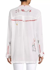 Johnny Was Zadonia Embroidered Tunic Blouse