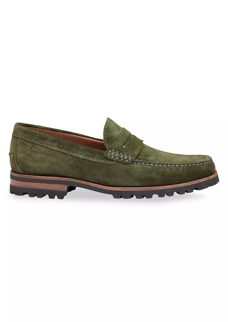 Johnston & Murphy Baldwin Suede Lug Penny Loafers