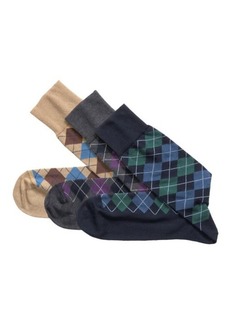 Johnston & Murphy 3-Pack Assorted Argyle Socks in Multi at Nordstrom