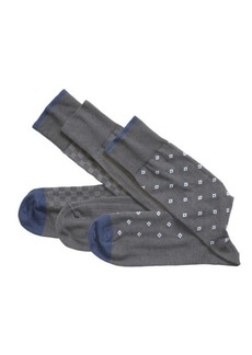 Johnston & Murphy 3-Pack Assorted Socks in Charcoal at Nordstrom