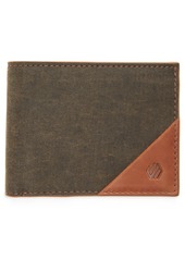 Johnston & Murphy Antique Cotton & Leather Bifold Wallet in Brown/Tan at Nordstrom Rack