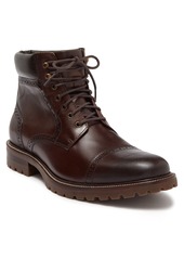 Johnston & Murphy JOHNSTON AND MURPHY Stratford Cap Toe Leather Boot in Mahogany at Nordstrom Rack