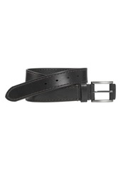 Johnston & Murphy Laser Topstitched Leather Belt