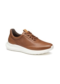 Johnston & Murphy Men's Amherst 2.0 Embossed U-Throat Sneaker - Tan Full Grain