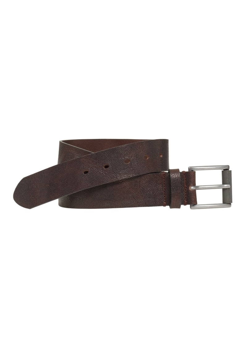 Johnston & Murphy Men's Casual Distressed Leather Belt - Brown