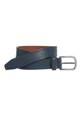 Johnston & Murphy Men's Perfed Leather Belt - Navy