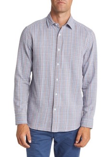 Johnston & Murphy Men's Reversible Woven Button-Up Shirt