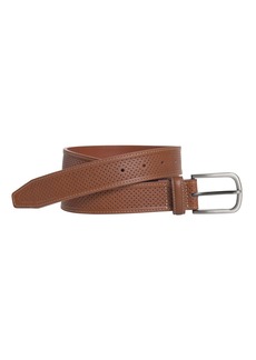 Johnston & Murphy Men's Soft Perforated Leather Belt - Tan, Bicycle