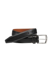 Johnston & Murphy Men's Topstitched Leather Belt - Tan