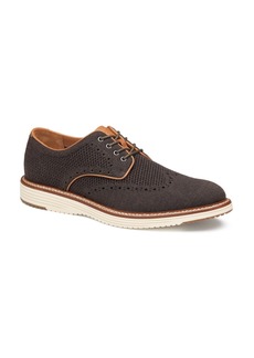 Johnston & Murphy Men's Upton Knit Wingtip Dress Casual Lace Up Sneakers - Brown