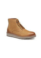 Johnston & Murphy Men's Waterproof Upton Lug Plain Toe Boots - Dark Tan Waterproof Full Grain