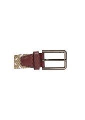 Johnston & Murphy Men's Woven Stretch Knit Belt - Khaki, White