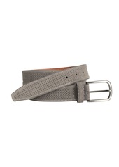 Johnston & Murphy Perfed Suede Belt - Gray