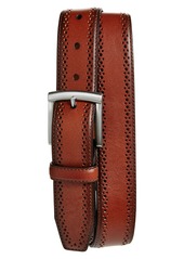 Johnston & Murphy Perforated Leather Belt in Cognac at Nordstrom Rack